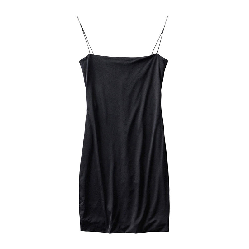 SleekGlow Spaghetti Strap Mini Dress LHMD0243