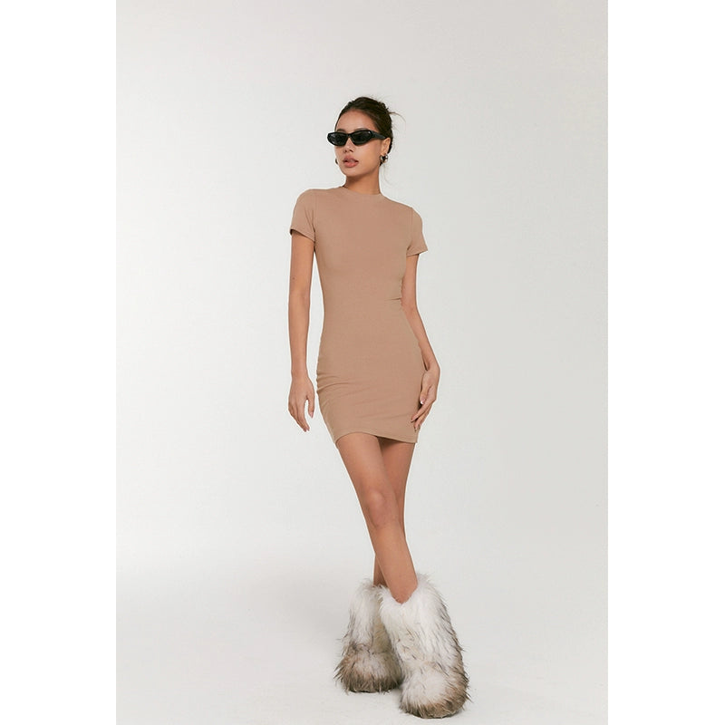 SculptFit Ribbed Mini Tee Dress DGMD0203