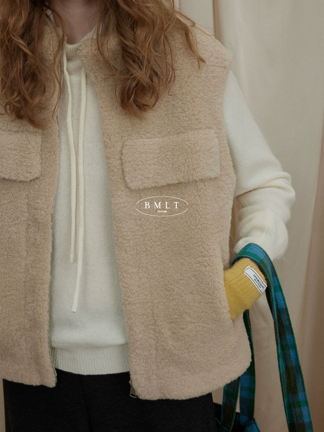 BMLT [Cloud Walk] Fall and Winter Stand Collar Thickened Zipper Jacket Fur Layered Warm Jacket
