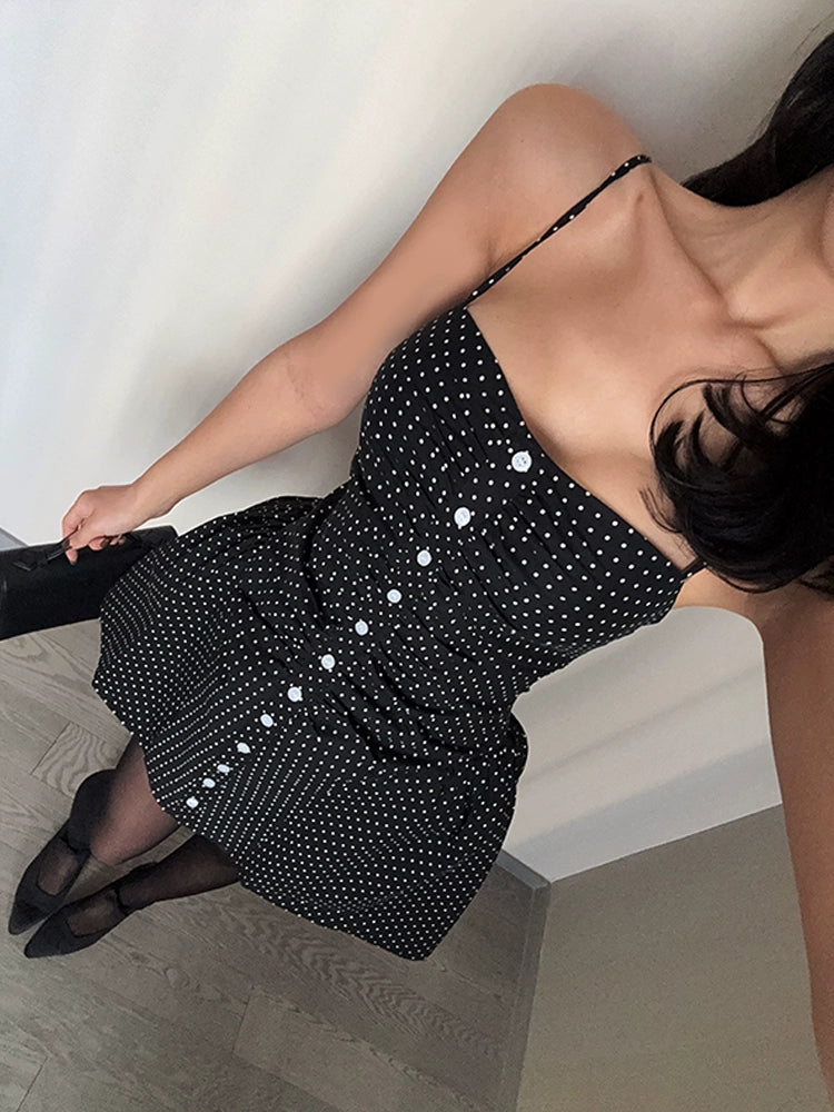 Midnight Dots Corset Dress VLCD0241