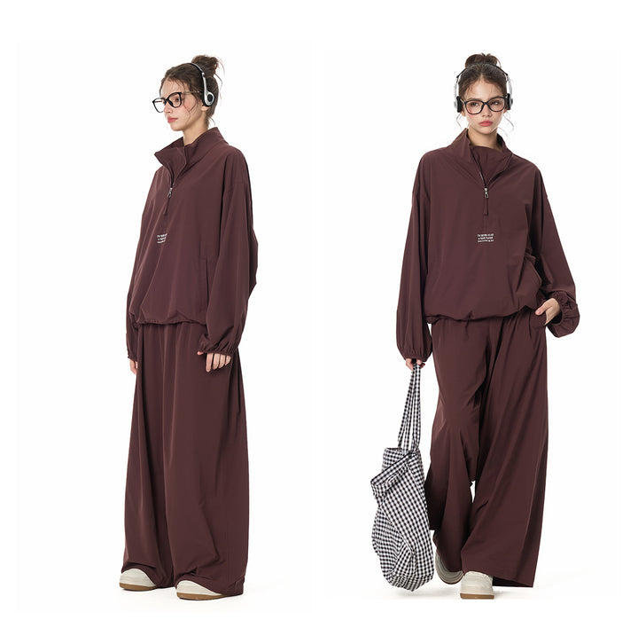 Street Relaxed Wide-Leg Banding Pants TSBP0276