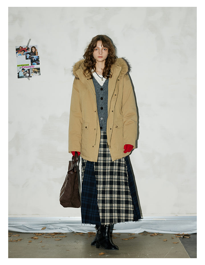 Sandstone Fur-Trim Cotton Parka BMPK0297