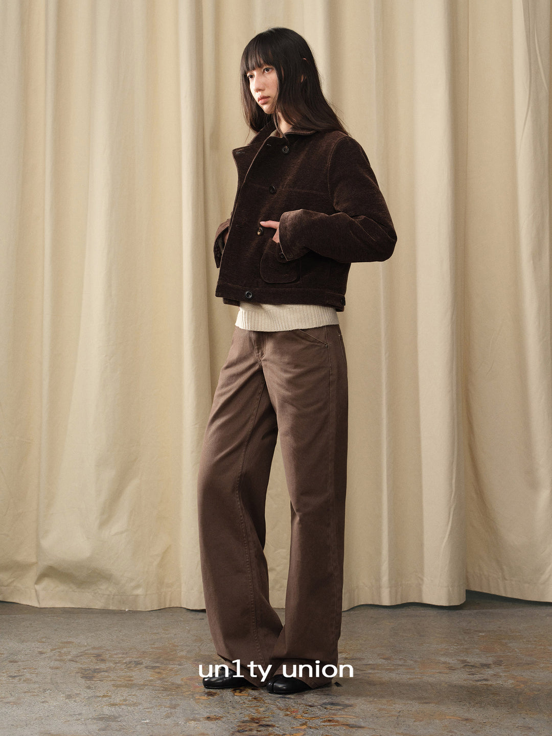 Vintage Cocoa Twill Straight-Leg Pants UUSP0310
