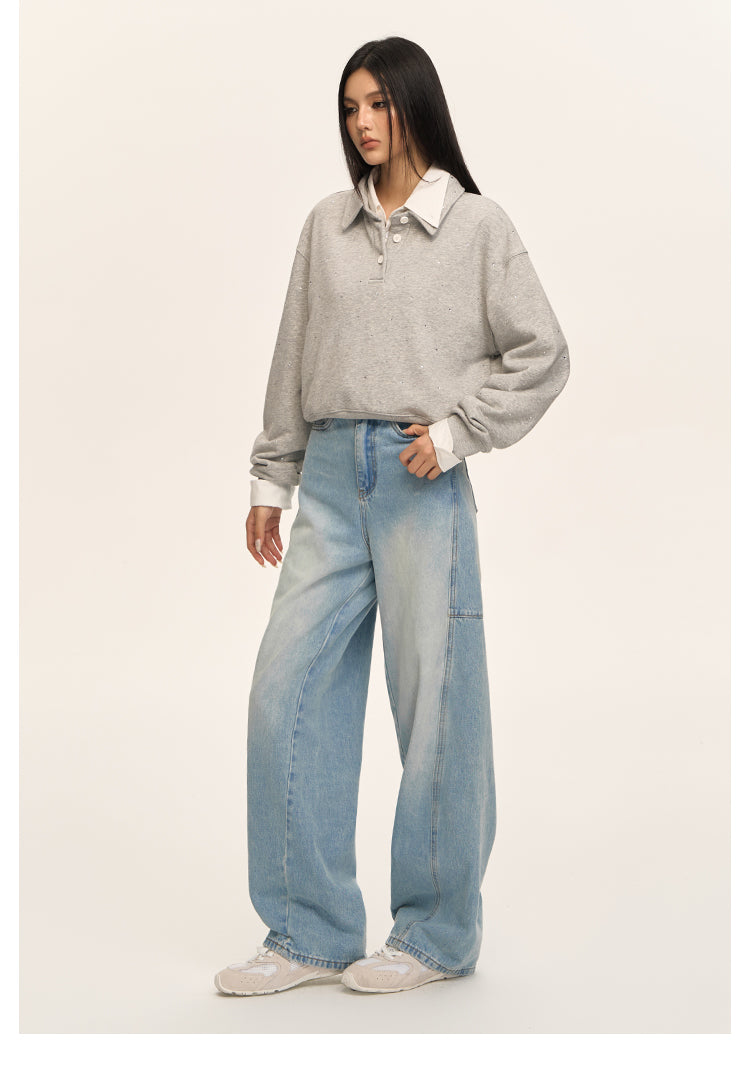 CloudEase Wide-Leg Denim Pants CVDP0158