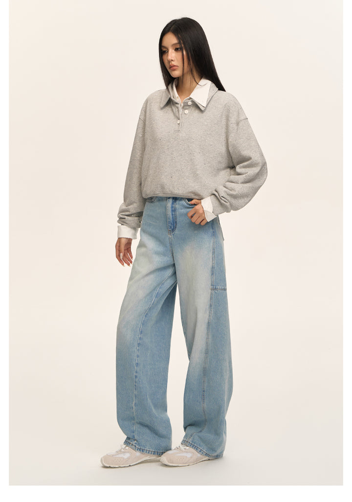 CloudEase Wide-Leg Denim Pants CVDP0158