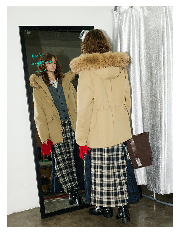 Sandstone Fur-Trim Cotton Parka BMPK0297