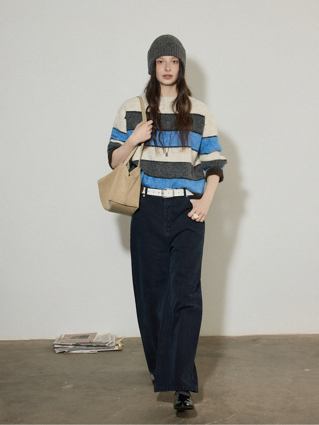 Harbor Stripe Wool-Blend Knit Sweater LCKS0311