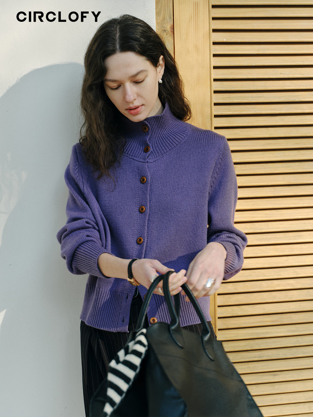 Cozy Luxe High-Neck Cardigan CCHC0139