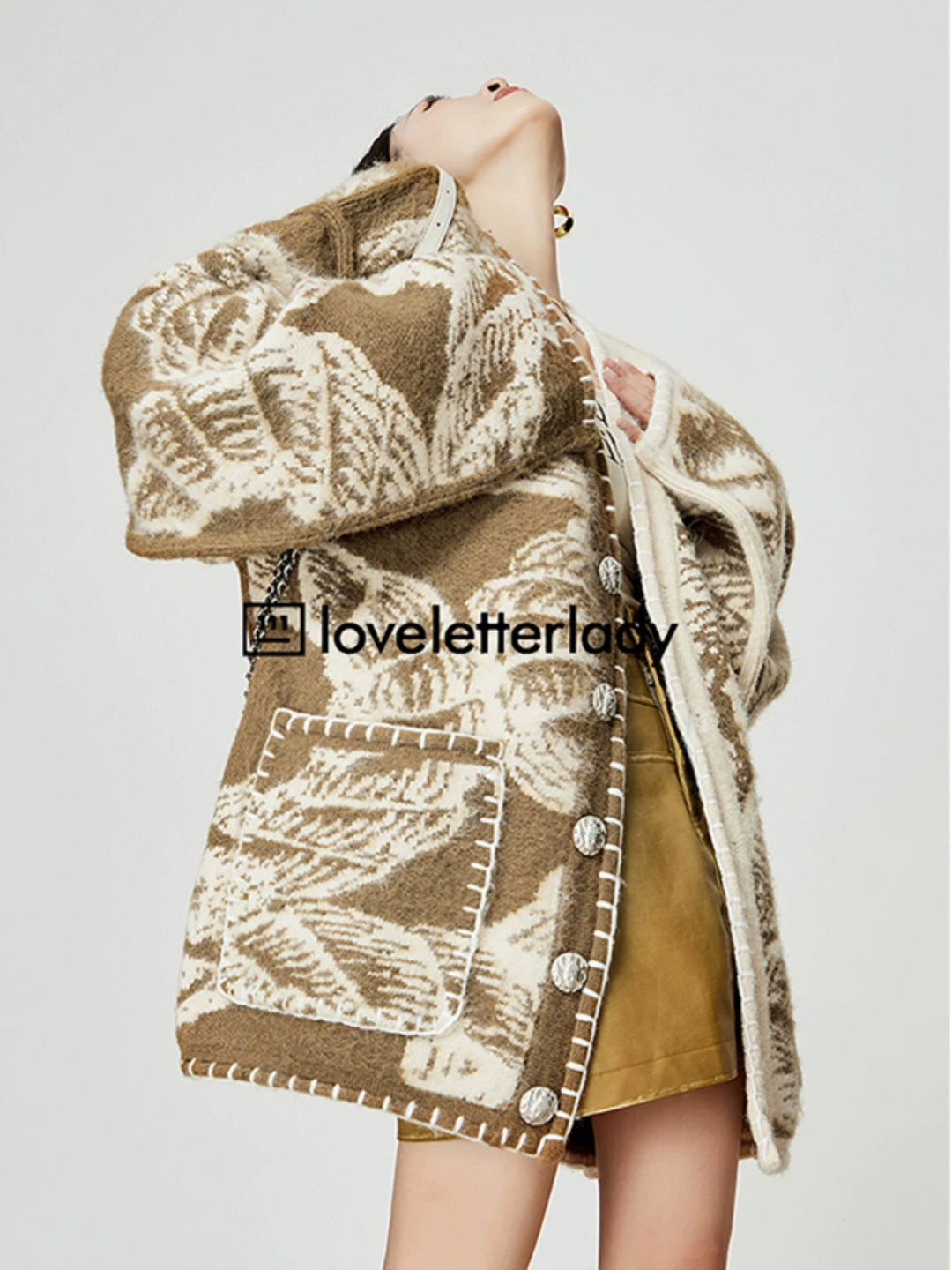 Vintage Woodland Oversized Cardigan LLOC0036