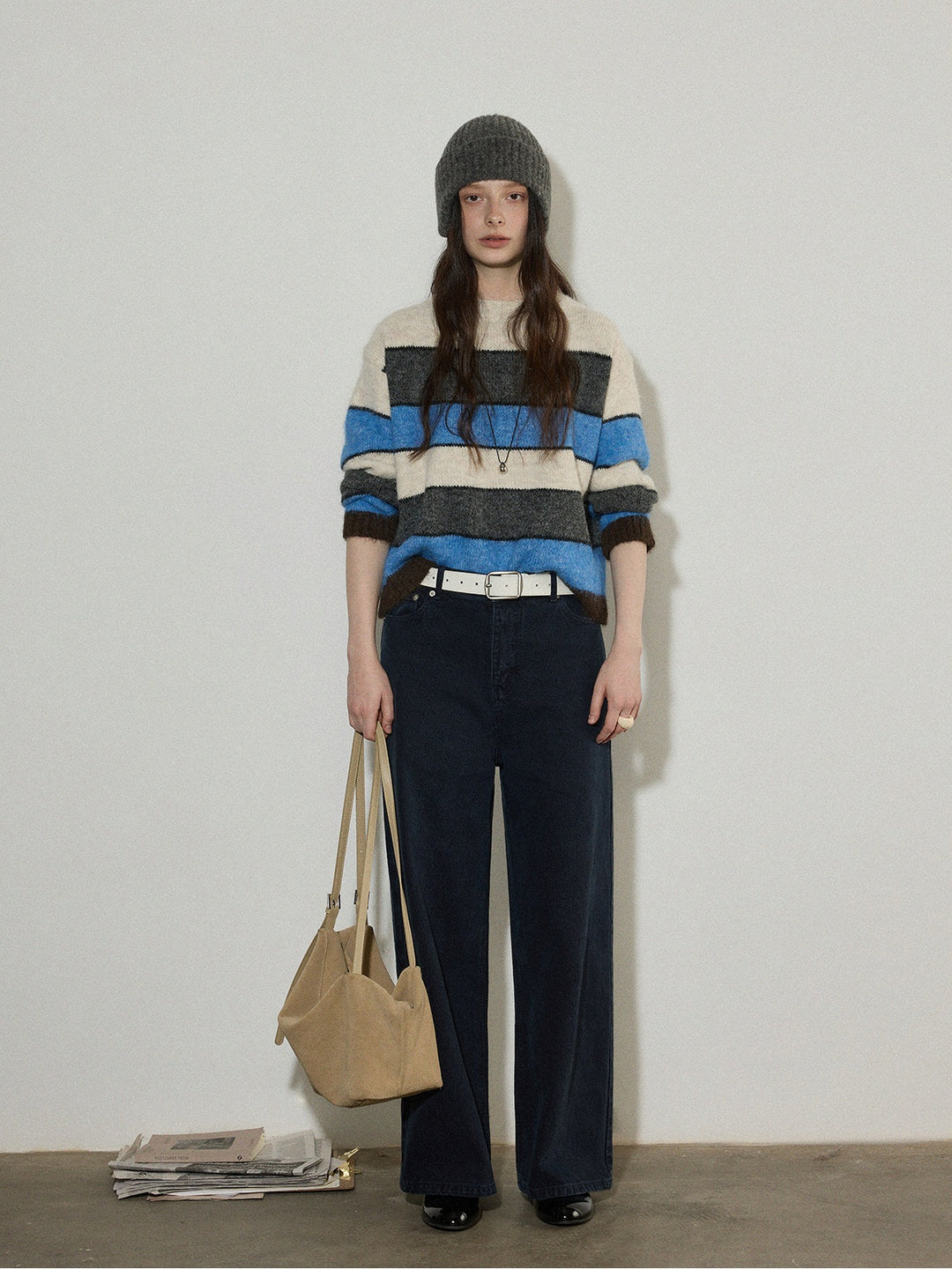Harbor Stripe Wool-Blend Knit Sweater LCKS0311