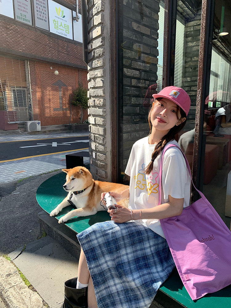 Vintage Asymmetry Check Skirt WSCS0336