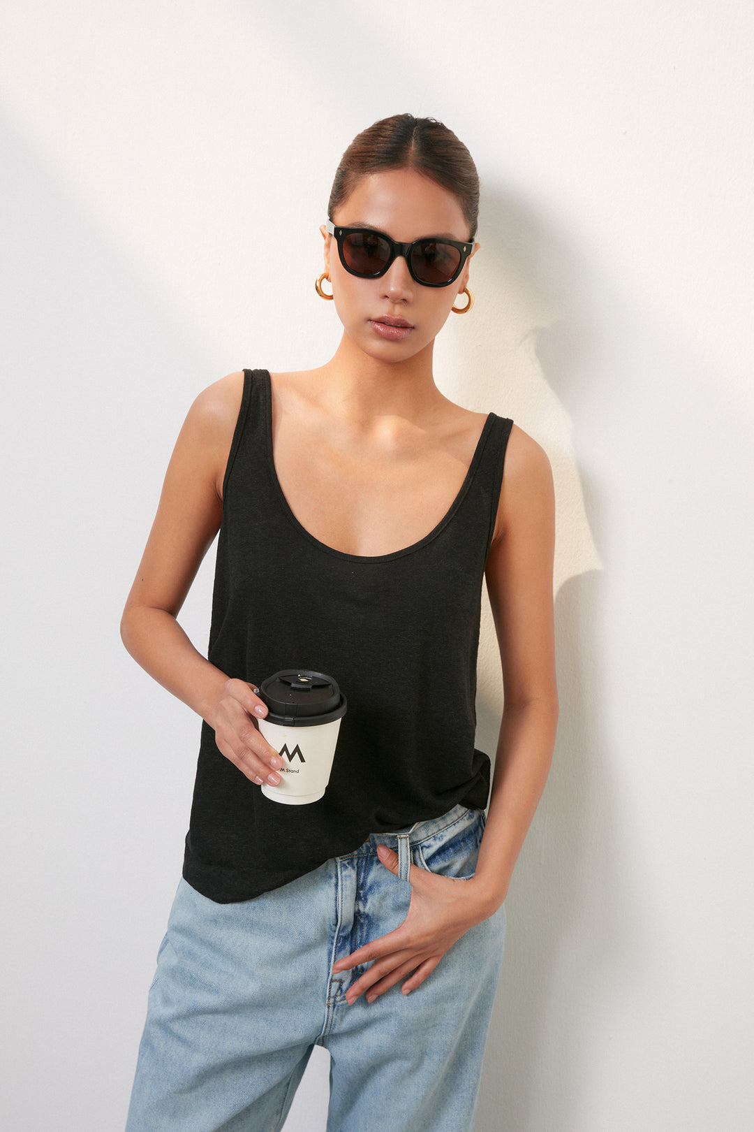 Everyday Scoop Linen Tank DGLT0201
