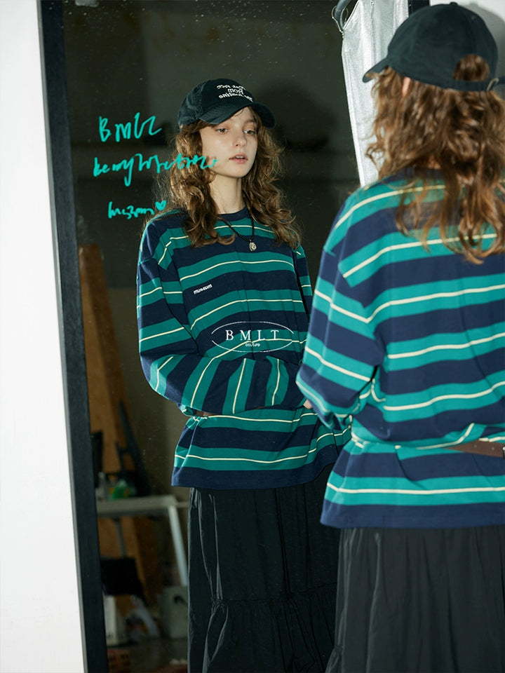 Retro Stripe Cotton Tee BMCT0266