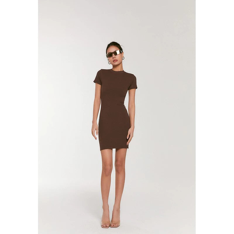 SculptFit Ribbed Mini Tee Dress DGMD0203