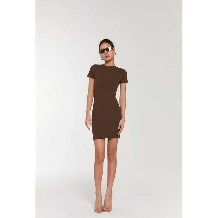 SculptFit Ribbed Mini Tee Dress DGMD0203
