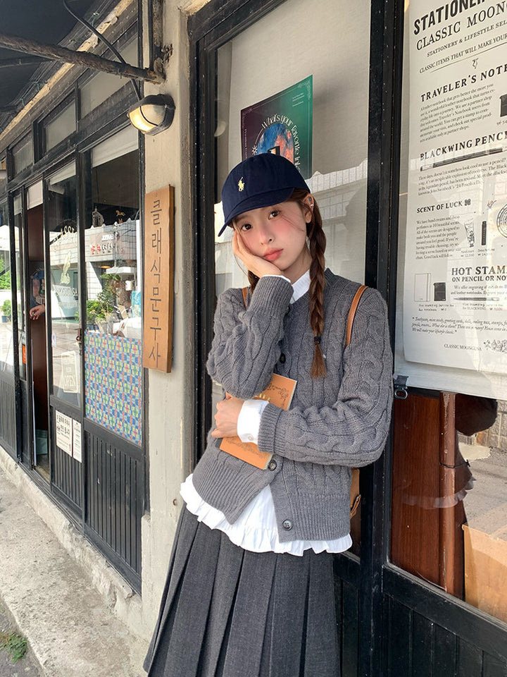 Vintage Pleat Midi Skirt WSMS0331