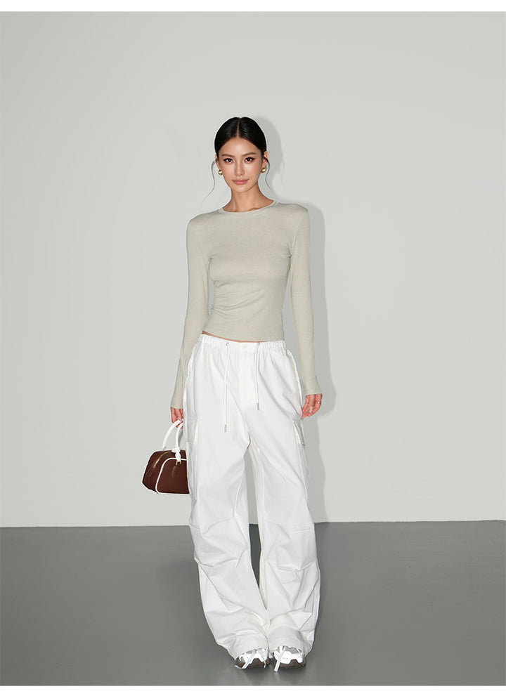 Sleek Fit Long Sleeve Round Neck Top NHRN0253