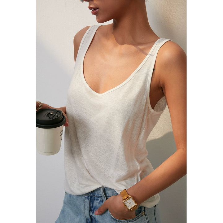Everyday Scoop Linen Tank DGLT0201
