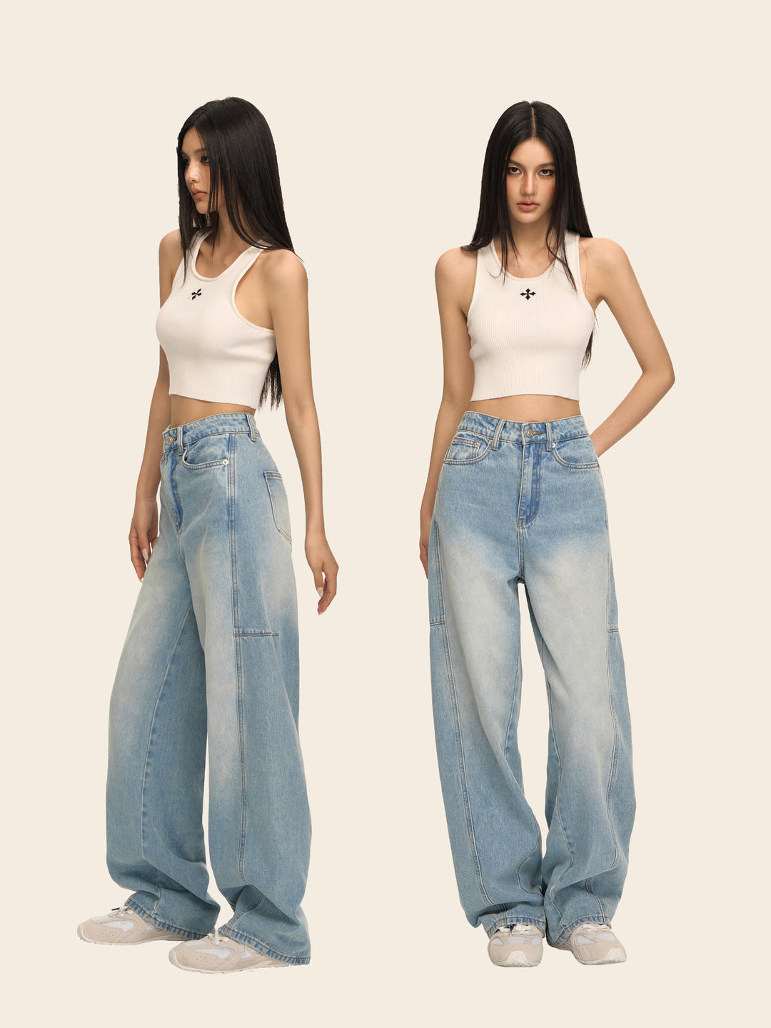 CloudEase Wide-Leg Denim Pants CVDP0158