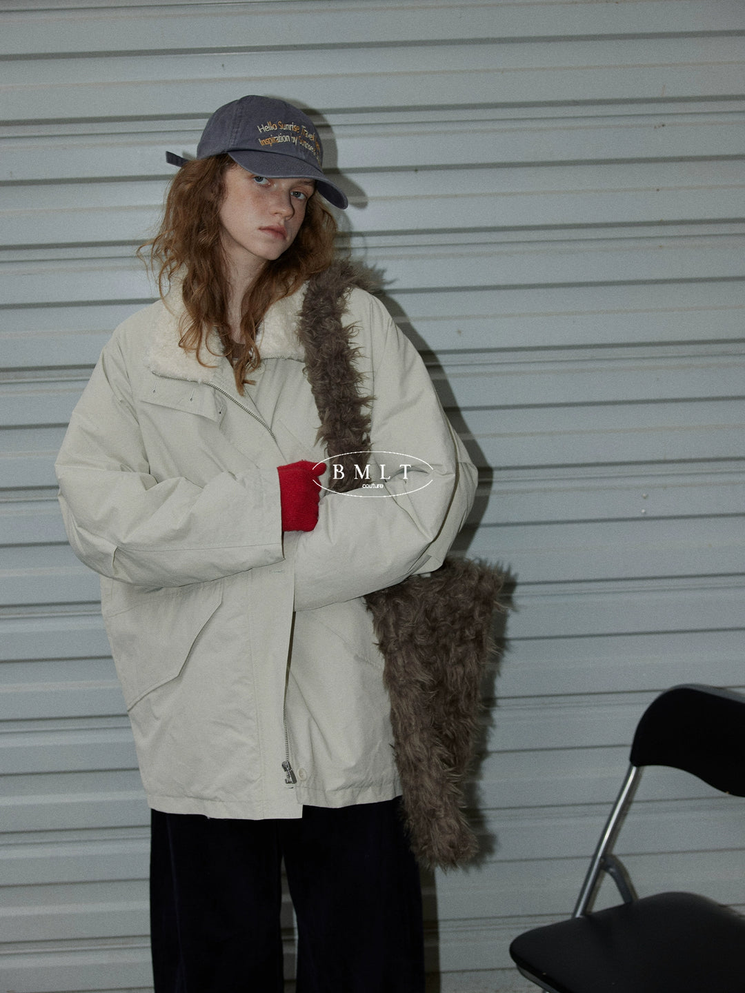 BMLT [Cangshan to the snow] Korean winter cotton lining lambswool thickened warm jacket stand-up collar parka cotton jacket