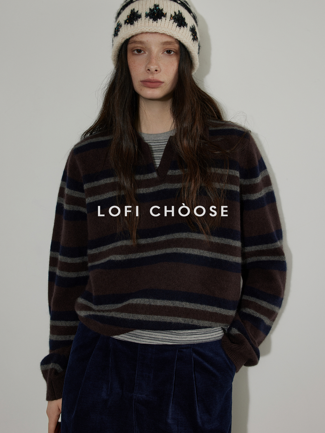 Urban Stripe Wool Knit Pullover LCKP0290