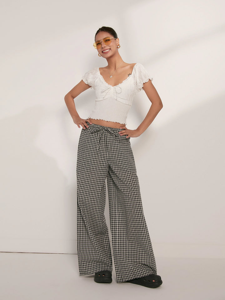 Sweet Ruffle Lace Crop Top DGCT0251