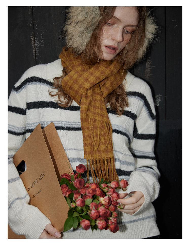 Winter Stripe Wool Knit Pullover BMKP0295