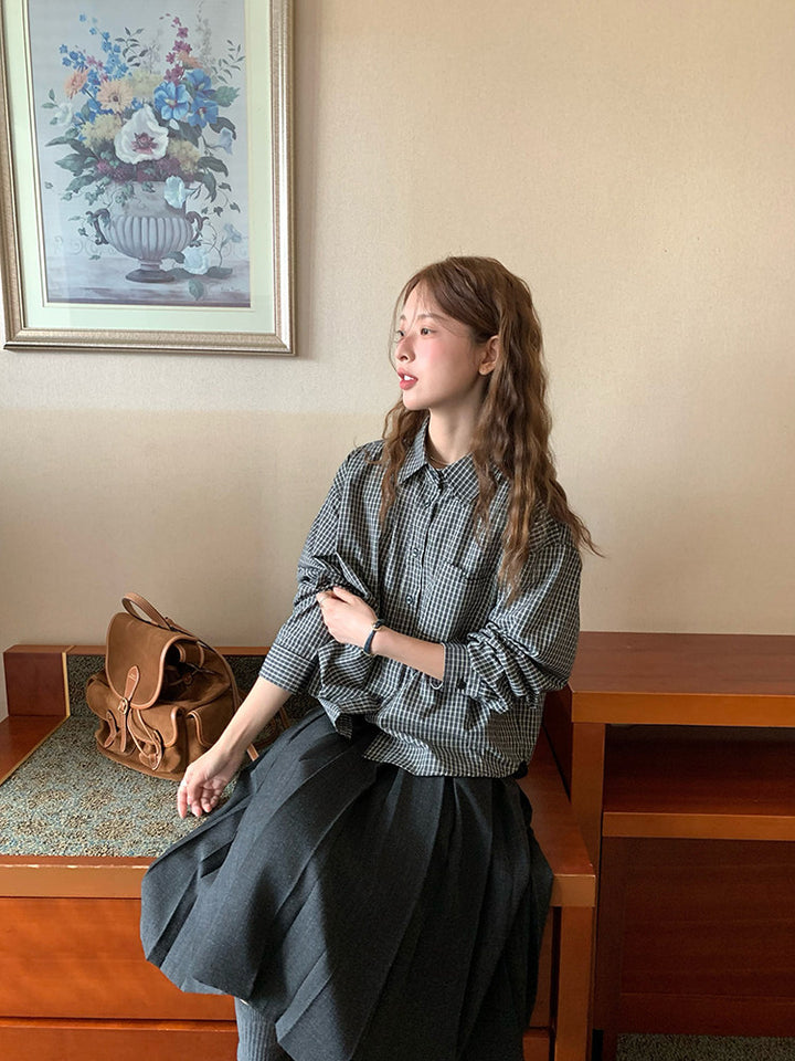 Vintage Check Shirt with Heritage Cable Knit Vest &Tie SET WSVS0334