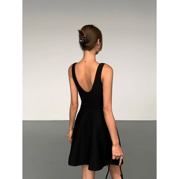 Back Swoon Knit Flare Dress OUFD0238