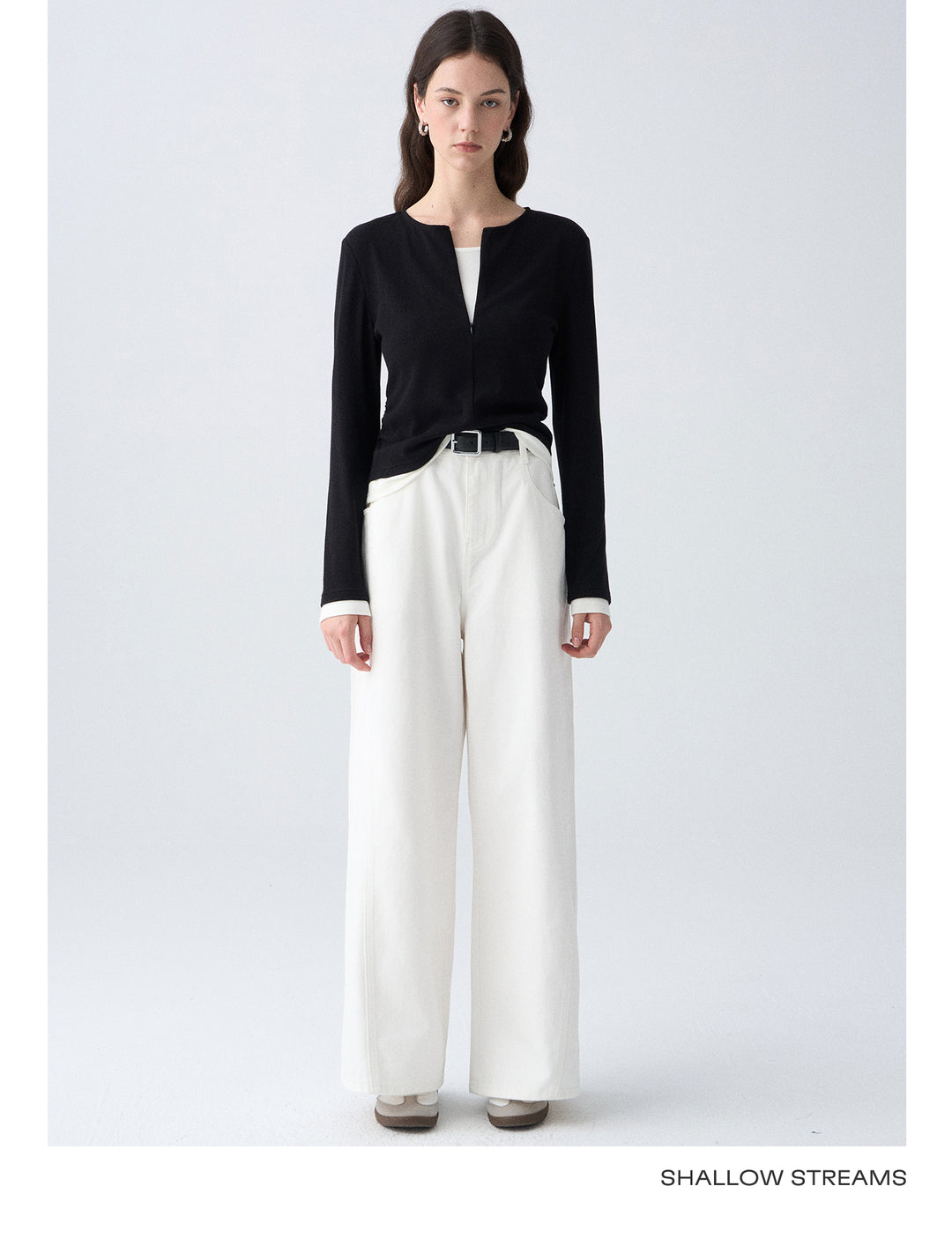 Contrast Layer Knit Cardigan SSKC0287