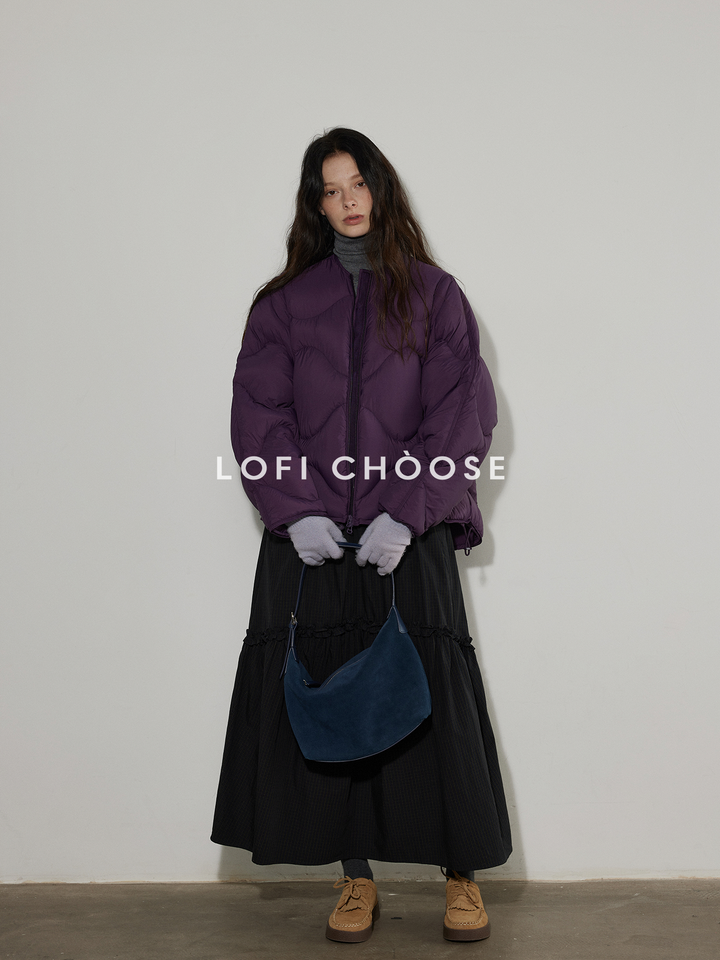 Wave Quilted Cotton Down Jacket LCDJ0305
