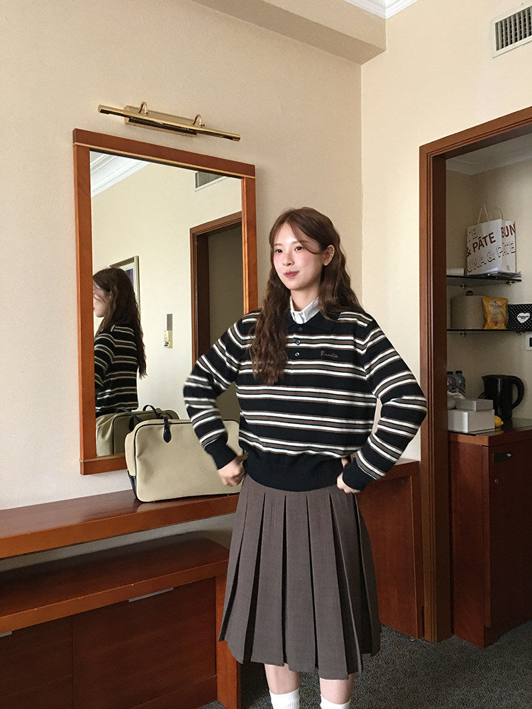 Vintage Pleat Midi Skirt WSMS0331