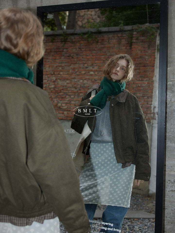 BMLT [Wandering Sunset] Barn Style 90 White Duck Down Women's Down Jacket Winter Warmth Thickened Lapel Short Jacket