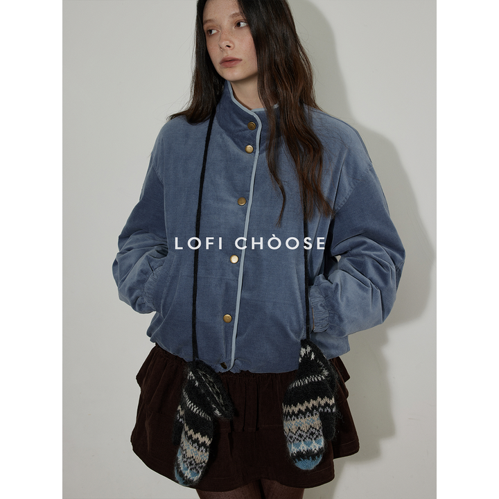 Misty Cloud Corduroy Reversible Jacket LCPJ0289