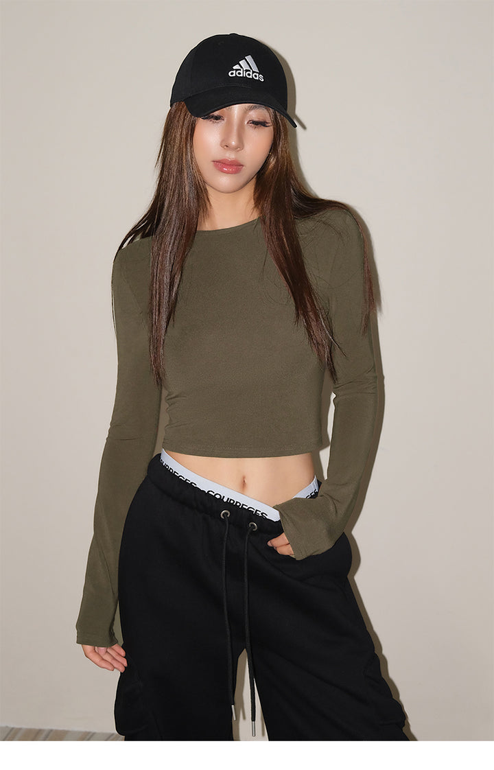 Sculpted Fit Cropped Long Sleeve NHLS0259