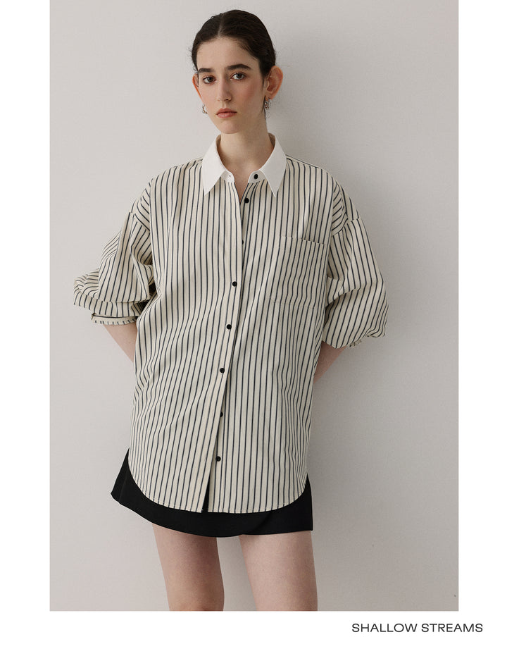 Coastal Line Oversized Shirt SSOS0186