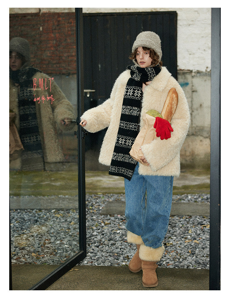 Soft Sherpa Faux Fur Button Jacket BMFJ0303