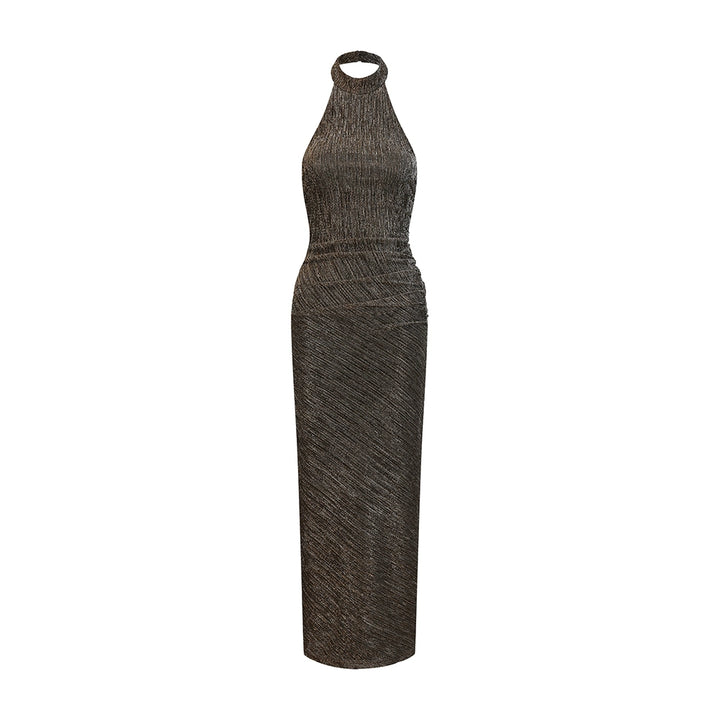 Golden Glimmer Halter Dress & Top SNTT0255