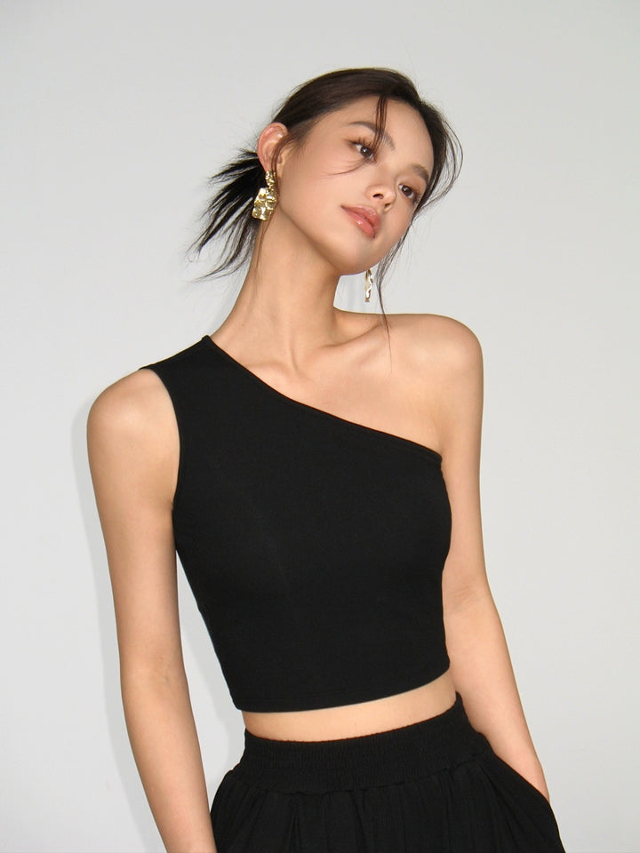 AsymFit One-Shoulder Knit Tank NHTT0227