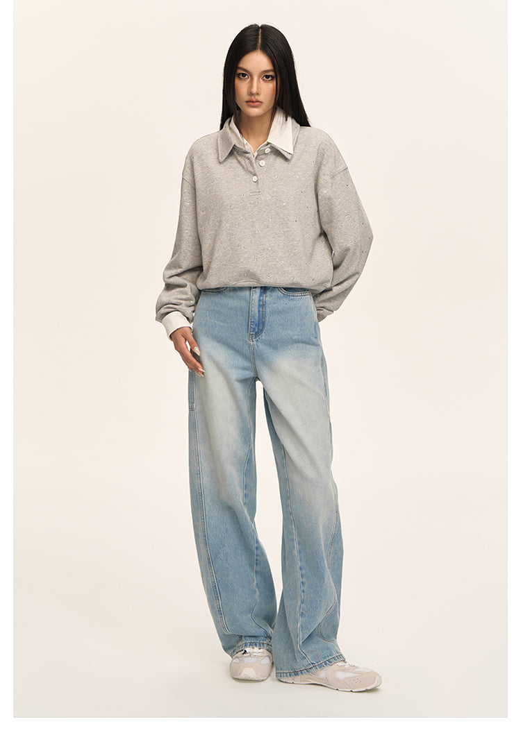 CloudEase Wide-Leg Denim Pants CVDP0158