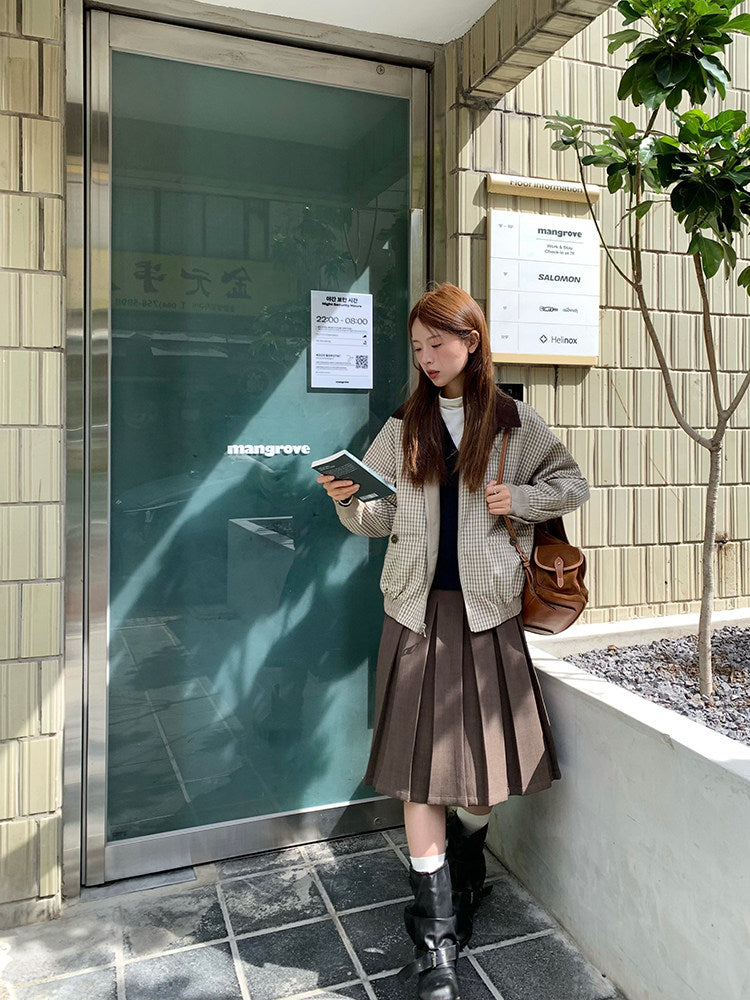 Vintage Pleat Midi Skirt WSMS0331