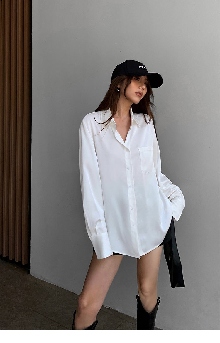 Satin Flow Overshirt NHOS0190