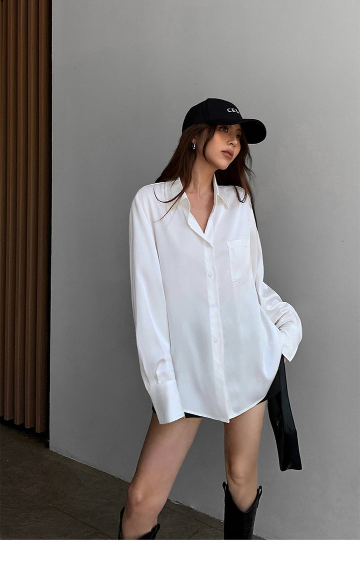 Satin Flow Overshirt NHOS0190