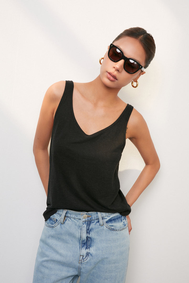 Everyday Scoop Linen Tank DGLT0201