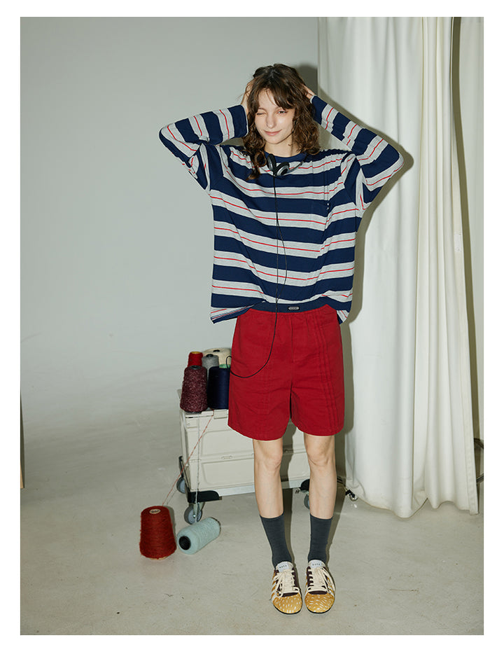 Retro Stripe Cotton Tee BMCT0266