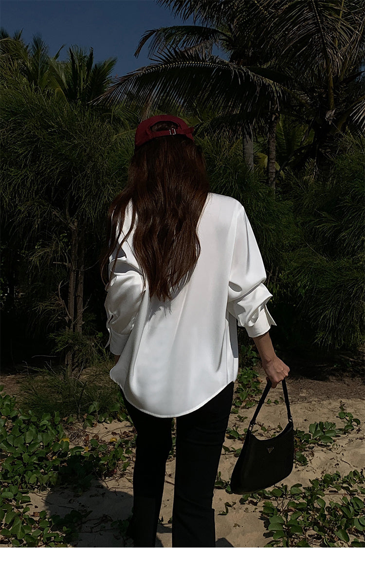 Satin Flow Overshirt NHOS0190