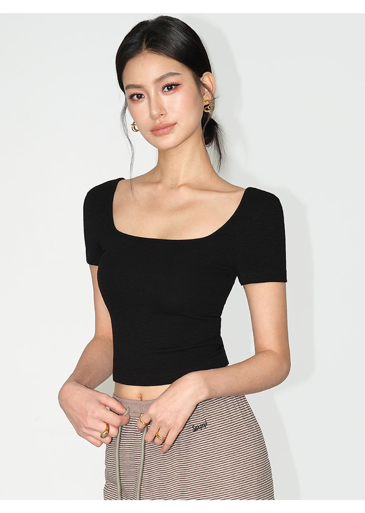 Essential Reversible Square Neck Tee NHSN0187