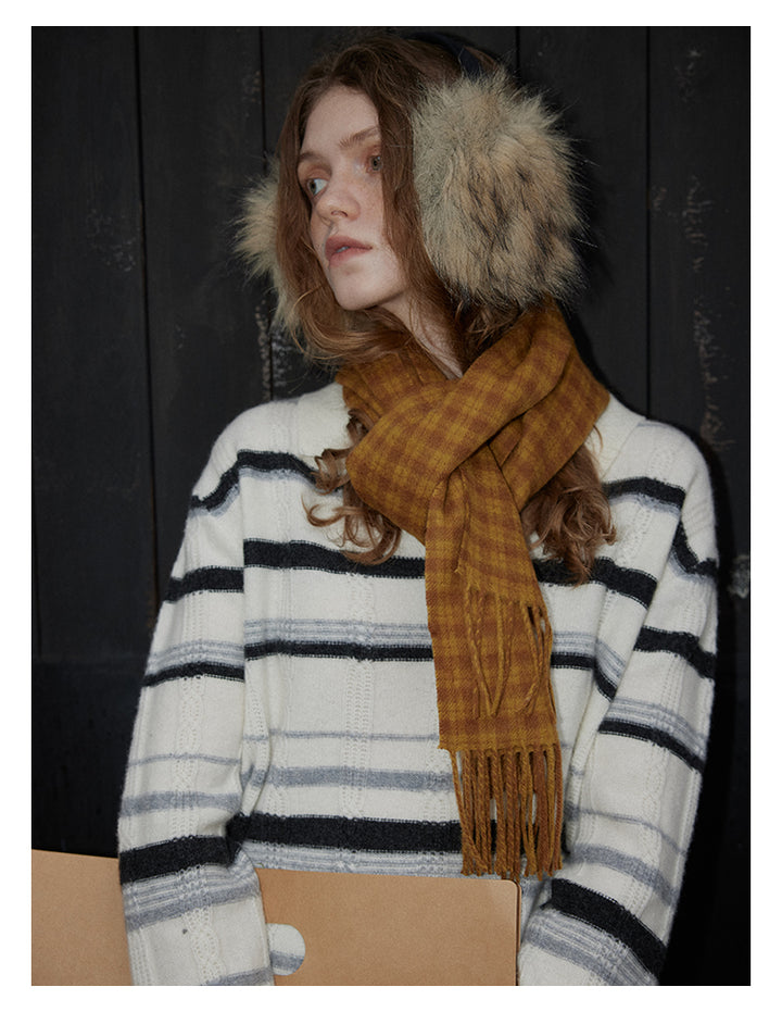 Winter Stripe Wool Knit Pullover BMKP0295