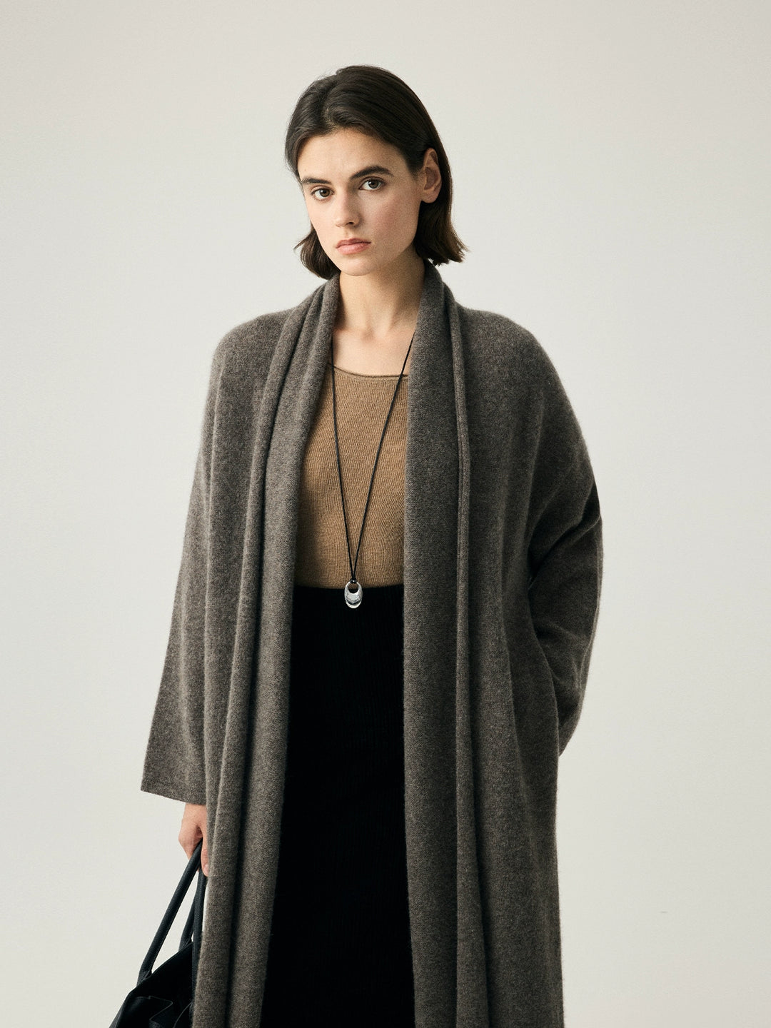 Cashmere Blend Draped Coat SSCC0088