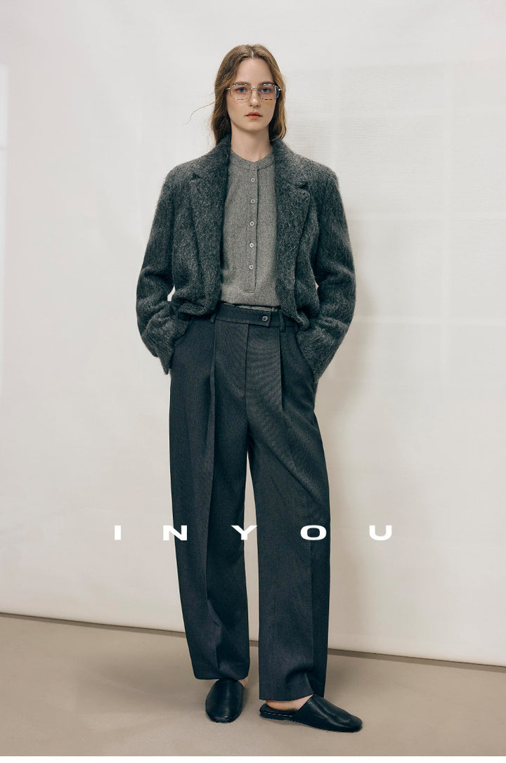 Tailored Ease Wool-Blend Slacks IYWS0320